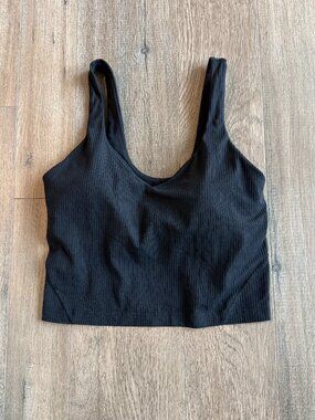 Lululemon Women's Align Tank Top Light Support, A/B Cup Ribbed Black Size 6